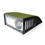 Carl's Place Floor Mounted Projector Enclosure - front view with projector