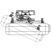 Carl's Place Flush Mount Projection Mount - side view diagram