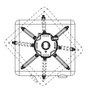 Carl's Place Flush Mount Projection Mount - top view diagram