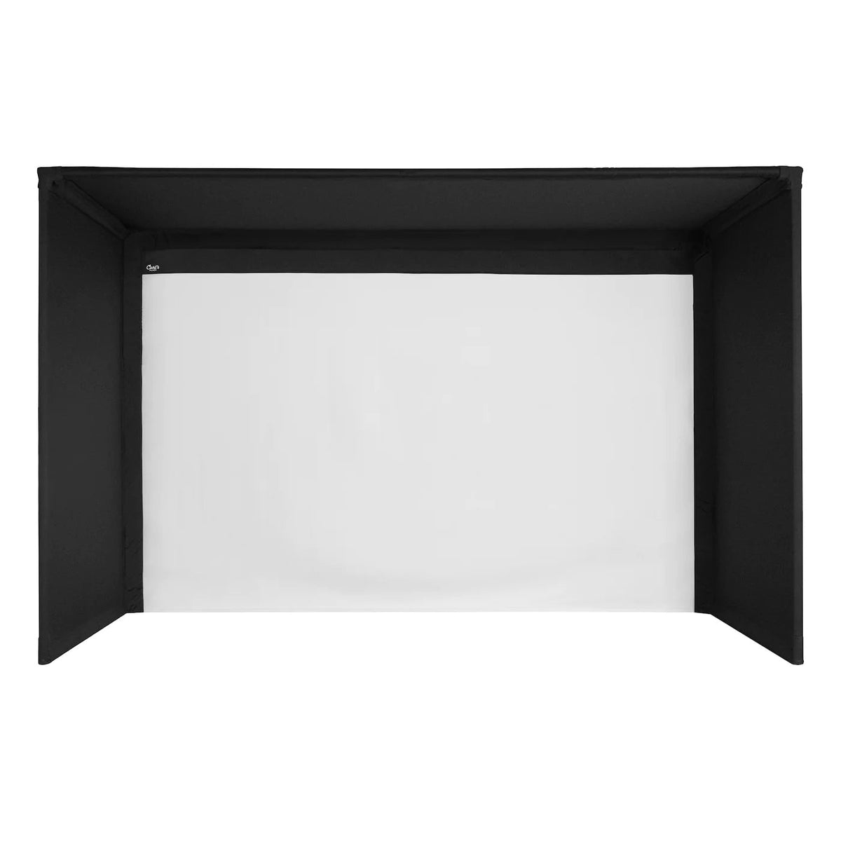 Carl's Place: Pro Golf Simulator Enclosure Kit with Impact Screen - front view close up