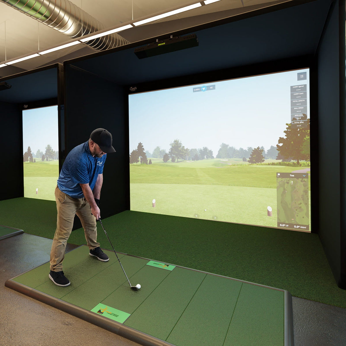 Carl's Place: Pro Golf Simulator Enclosure Kit with Impact Screen - Golf Simulators Direct