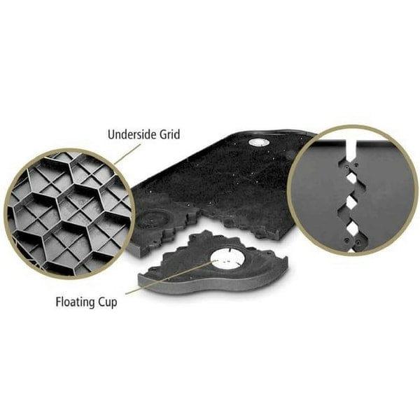 Bottom view of Pro Putt Tour Links featuring its underside grid and floating cup