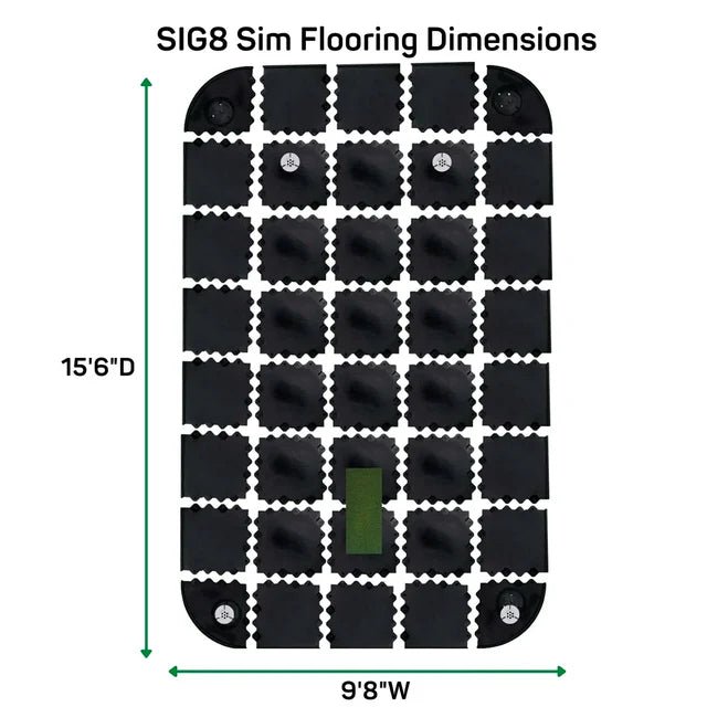 SIG8 Sim Flooring Dimensions : 15'6"D x 9'8"W