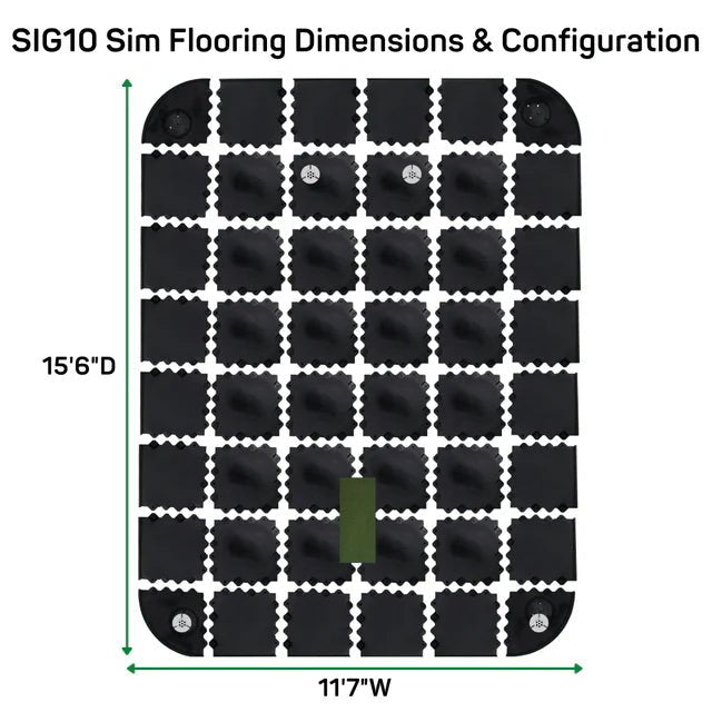 SIG10 Sim Flooring Dimensions and Configuration : 15'6" D x 11'7"W