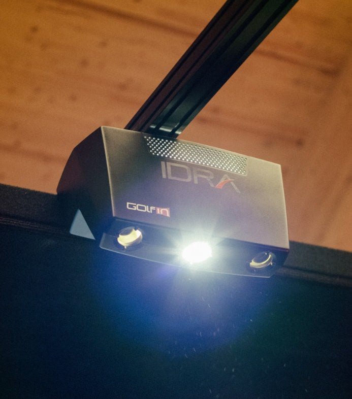 Bottom View of a mounted IDRA II Launch Monitor