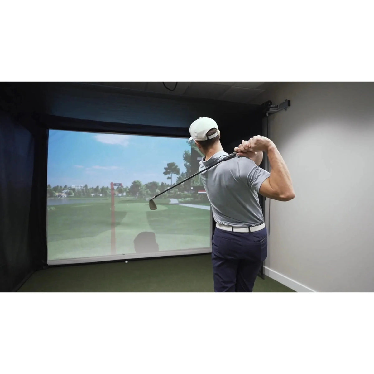 The SportScreen Retractable Golf Enclosure - Golf Simulators Direct