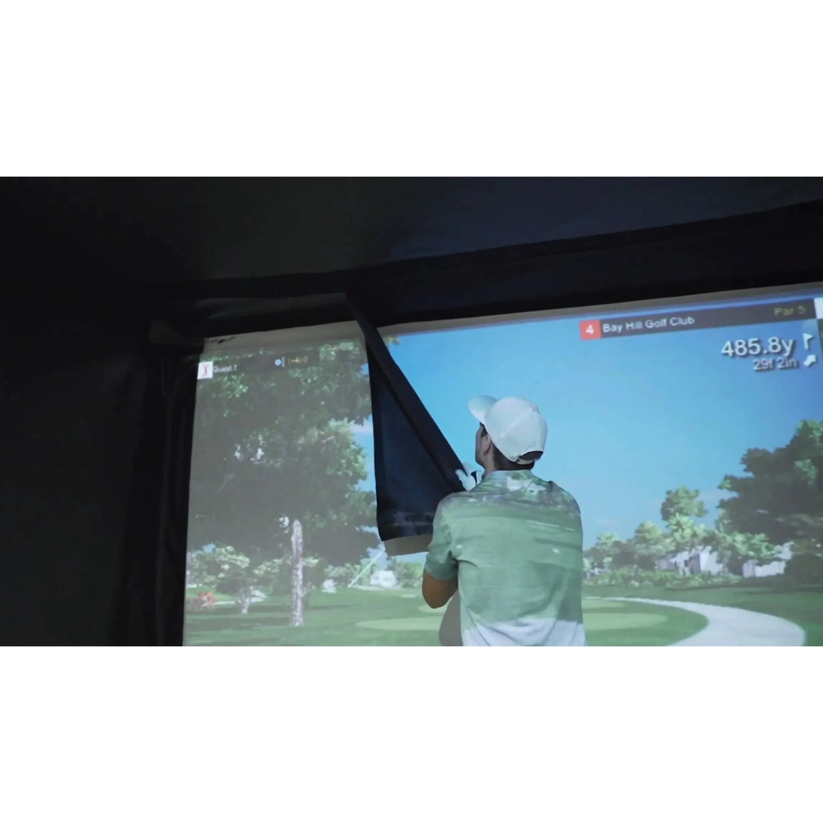 The SportScreen Retractable Golf Enclosure - Golf Simulators Direct