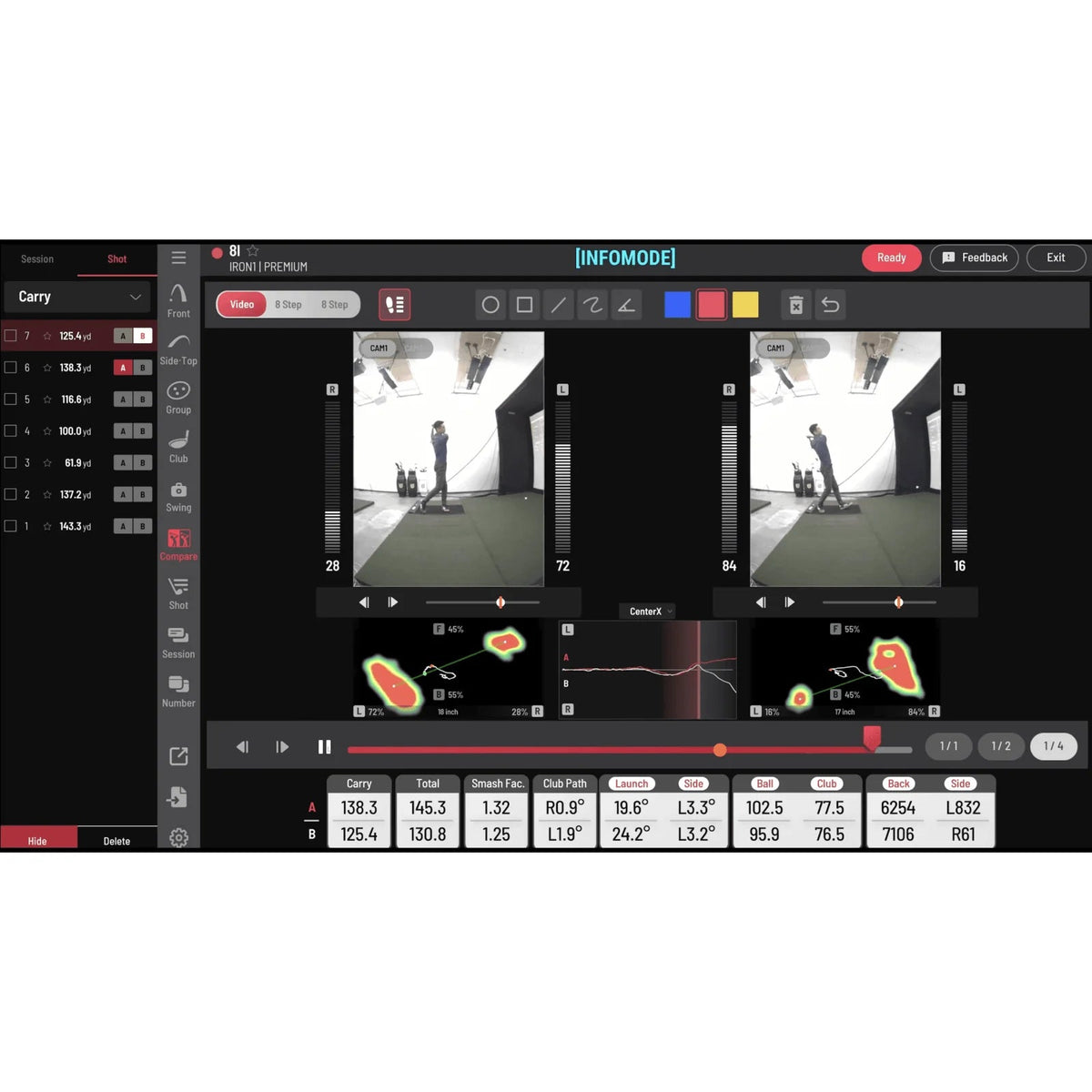 View of Uneekor Performance Pack display settings