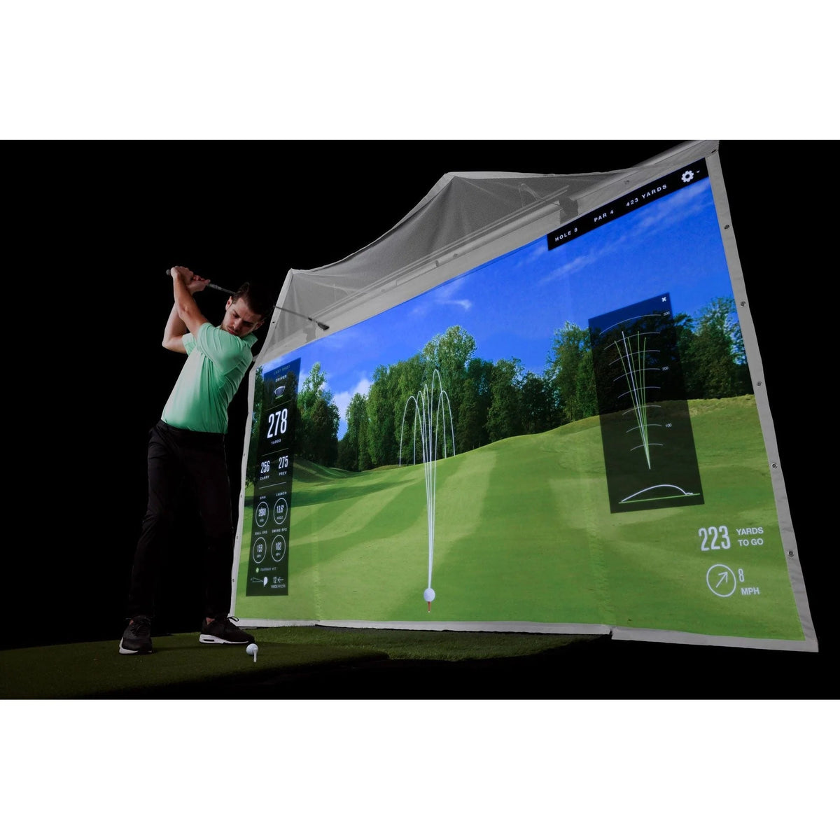 ProTee VX Retractable Screen Simulator Package - Golf Simulators Direct