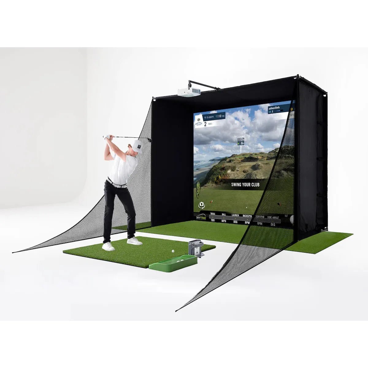 SkyTrak+ Golf Simulator Studio - Pro Package - Golf Simulators Direct